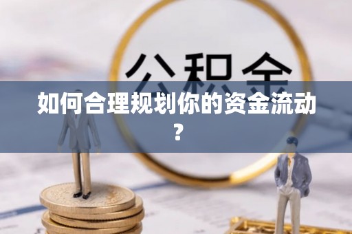 玉里如何合理规划你的资金流动？