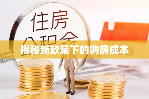 玉里揭秘新政策下的购房成本