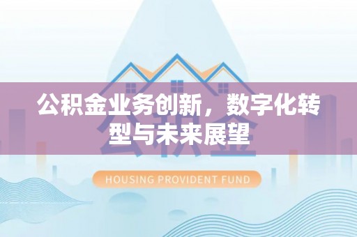 玉里公积金业务创新，数字化转型与未来展望