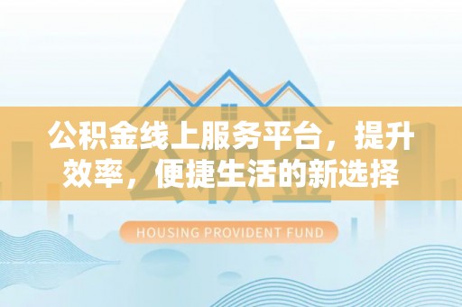 玉里公积金线上服务平台，提升效率，便捷生活的新选择
