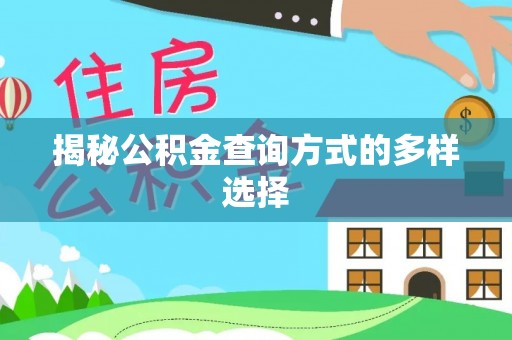 玉里揭秘公积金查询方式的多样选择